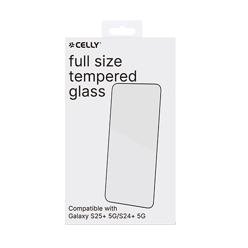 Celly Samsung Galaxy S24+ /S25+ 5G aizsargstikliņš (Full Glass) Caurspīdīgi melns 3 img.