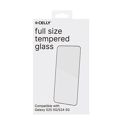 Celly Samsung Galaxy S24 5G/S25 5G aizsargstikliņš (Full Glass) Caurspīdīgi melns 3 img.