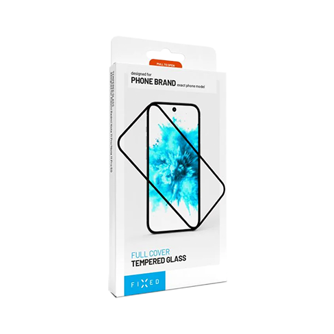 Fixed Samsung Galaxy S25+/S24+ aizsargstikliņš (Full Cover 2.5D Tempered Glass) Caurspīdīgi melns 3 img.