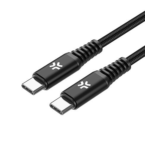Celly USB-C to USB-C | 100W Melns 1 img.