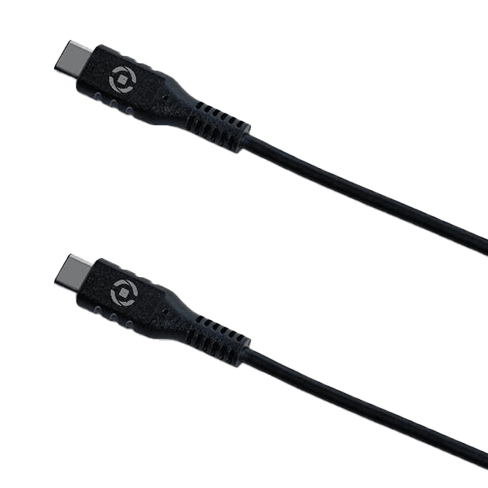 Celly USB-C to USB-C | 60W Melns 1 img.