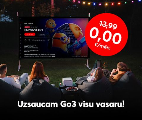 Pieslēdz Go3 pie Bites un baudi labāko TV saturu visai ģimenei – 4 mēnešus ar 100% atlaidi