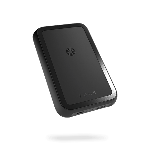 Zens Magnet Wireless Powerbank Kickstand and Qi RX | 4000 mAh Melns 1 img.