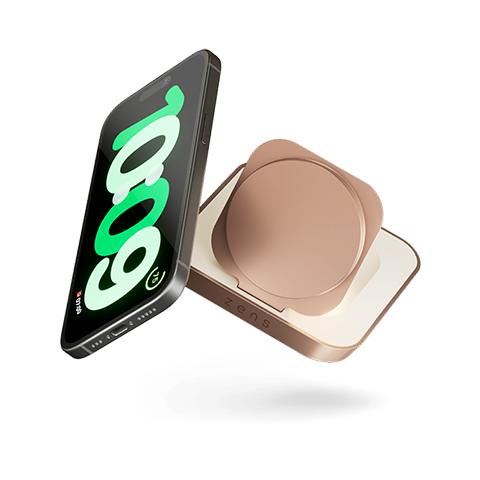Zens Magnetic Nightstand Charger Bēšs 4 img.