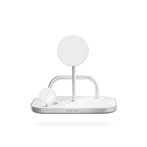 Zens 4-1 Wireless Charger | 60W USB-C Balts 5 img.