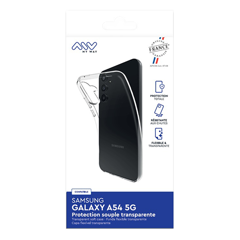 My Way Samsung Galaxy A54 5G aizsargvāciņš (France Soft Cover) Caurspīdīgs 2 img.
