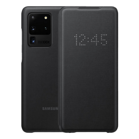 Samsung Galaxy S20 Ultra aizsargvāciņš (LED View Case) Melns 1 img.
