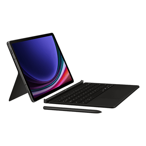 Samsung Galaxy Tab S10 FE / Tab S9 / Tab S9 FE aizsargvāciņš (Book Cover Keyboard) Melns 7 img.