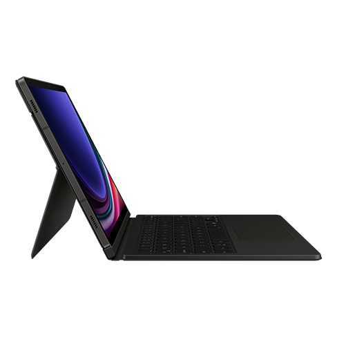 Samsung Galaxy Tab S10 FE / Tab S9 / Tab S9 FE aizsargvāciņš (Book Cover Keyboard) Melns 8 img.
