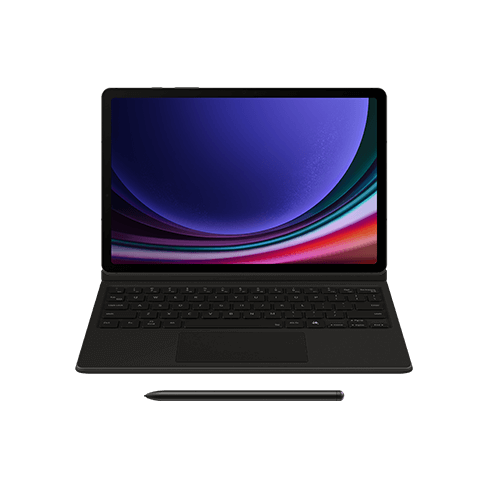 Samsung Galaxy Tab S10 FE / Tab S9 / Tab S9 FE aizsargvāciņš (Book Cover Keyboard) Melns 9 img.