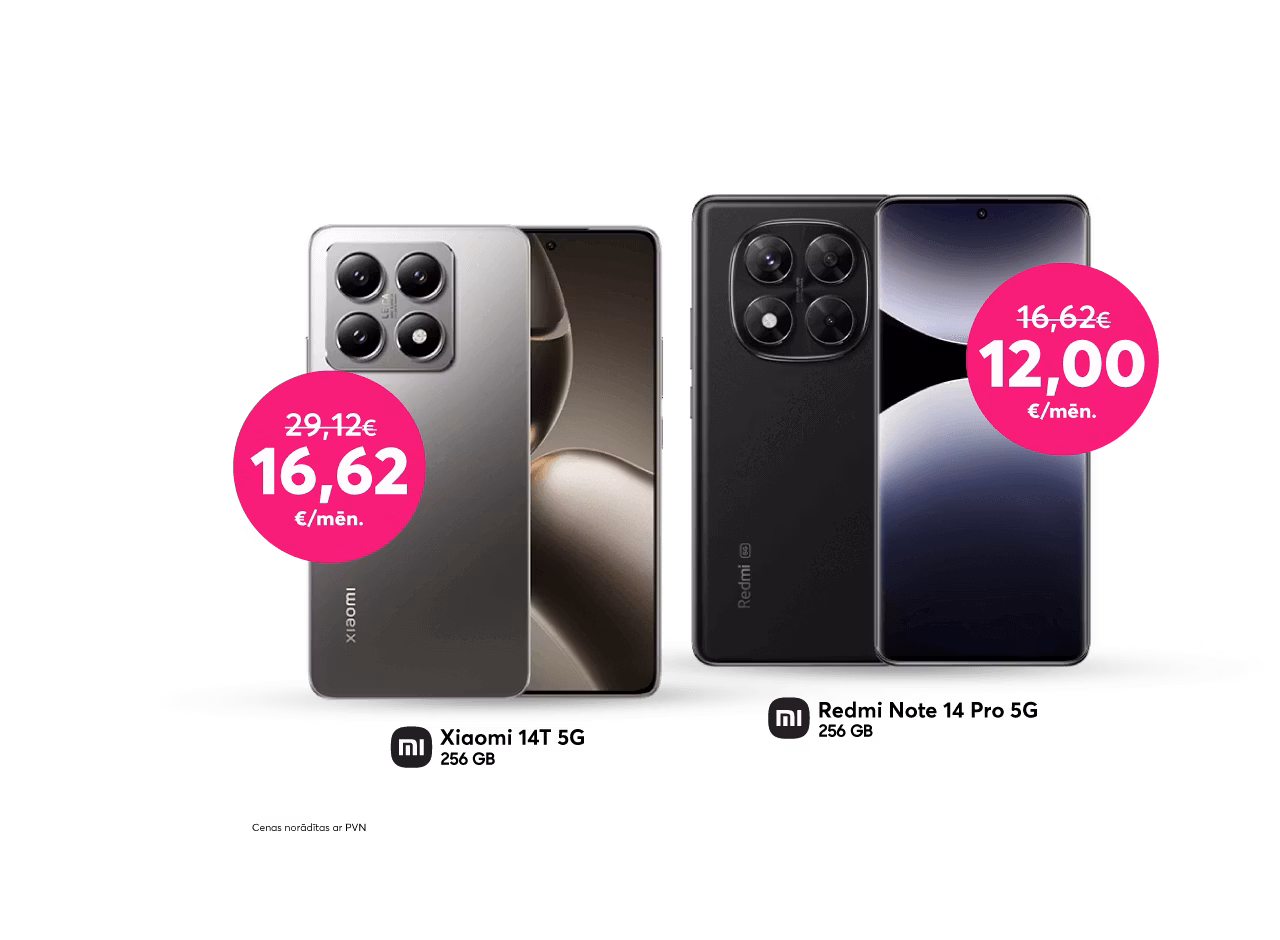 Cenu saulriets! Pērc telefonu Xiaomi 14T 5G 256 GB par 399 eiro, iepriekšējo 699 eiro vietā. Pērc Redmi Note 14 Pro 5G telefonu par 288 eiro, iepriekšējo 399 eiro vietā. 