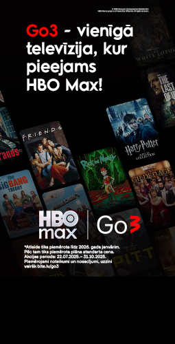 Go3 - vienīgā televizija, kur pieejams HBO Max!