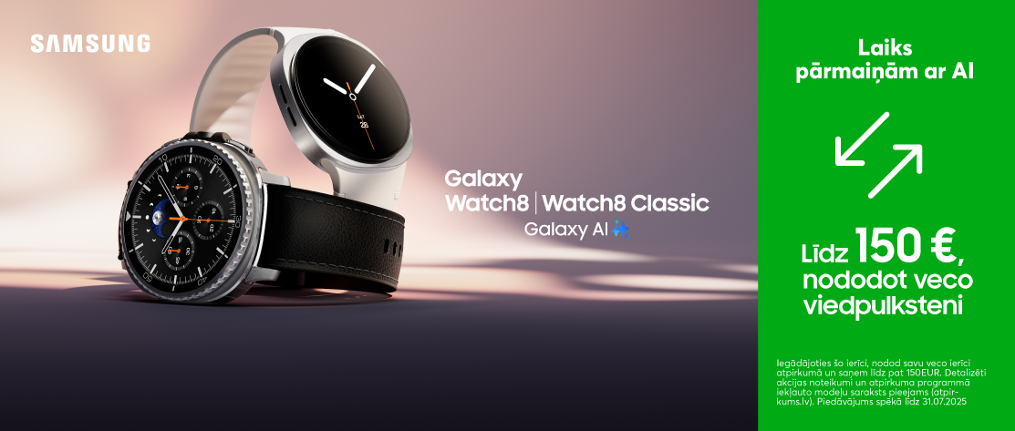 Jaunais Samsung Galaxy watch8 ir klāt