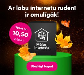 Ar labu internetu rudenī ir omulīgāk! Sākot no 10,50 € mēneī.