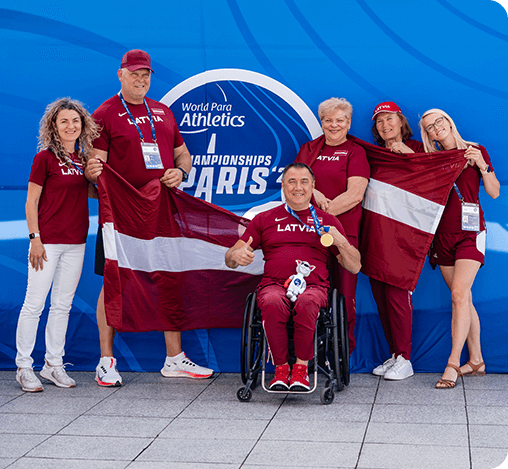 Latvijas Paralimpiešu delegācija Parīzes Olimpiskajās spēlēs