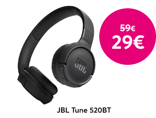 JBL Tune 520 Bluetooth austiņas par akcijas cenu 29 eiro