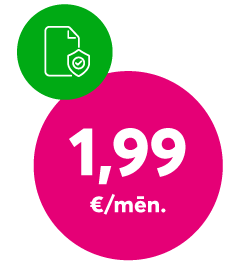 1,99 eiro mēnesī