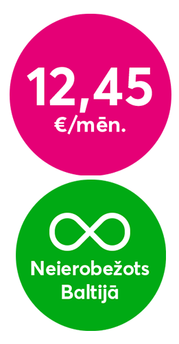 Tarifu plāns Bite Neierobežots Baltijā 5G par 12,45 eiro mēnesī