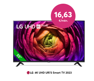 LG 55 collu UR73 UHD televizors par 16,63 erio mēnesī