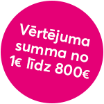Vērtējuma summa no 1 līdz 800 eiro