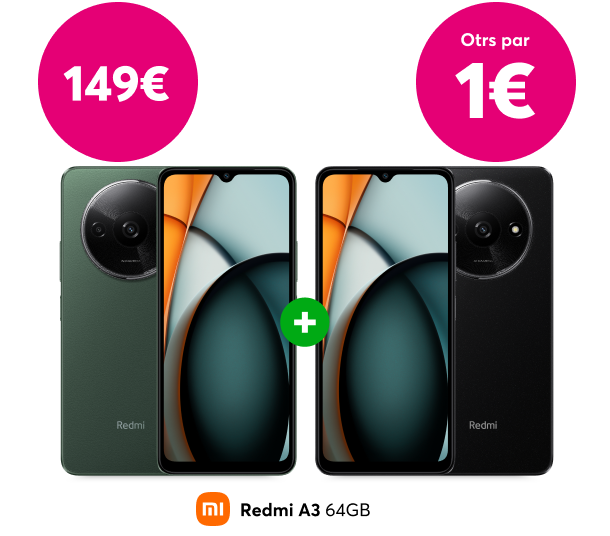 Iegādājies vienu Xiaomi Redmi A3 64 GB tikai par 149 eiro un otru tādu pašu saņem tikai par 1 eiro