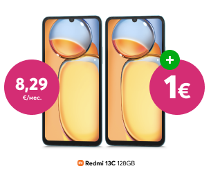 Телефон Xiaomi Redmi 13C за 8,29 евро в месяц плюс еще одна такая же модель за 1 евро