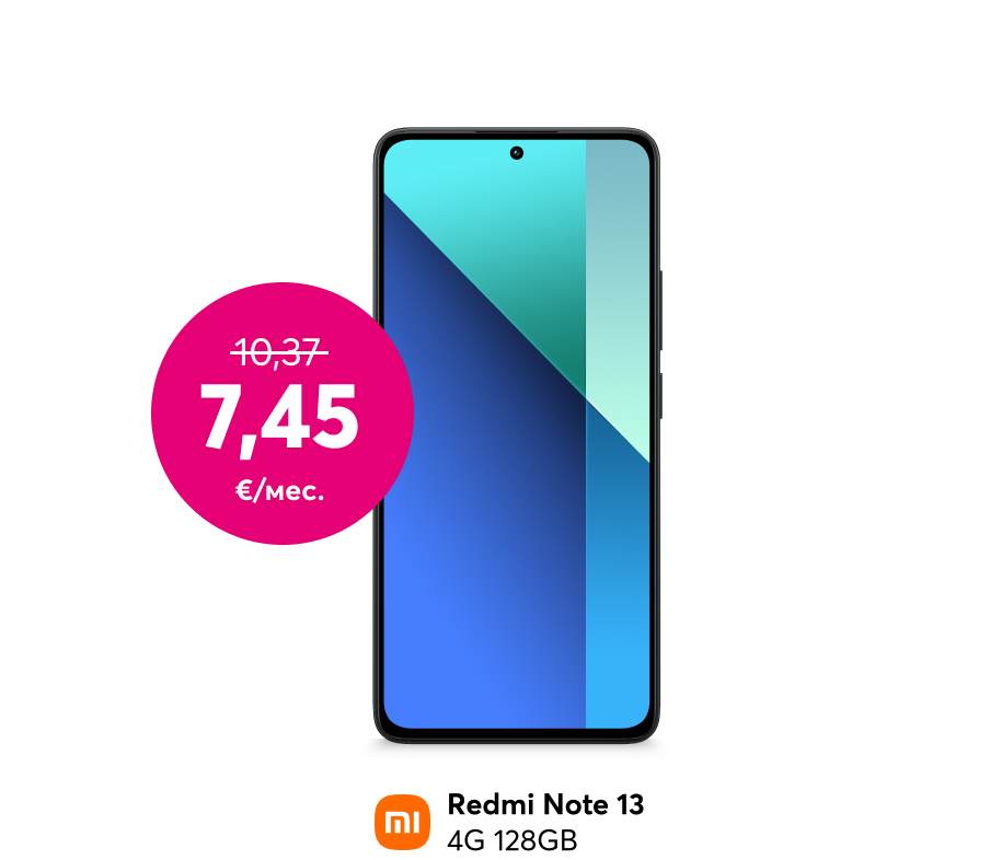Xiaomi Redmi Note 13 по акционной цене 7,45 евро в месяц