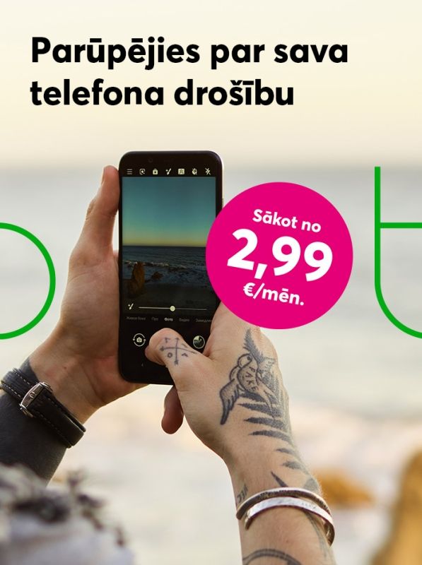 Telefona apdrošināšana pa 2,99 EUR/mēn.