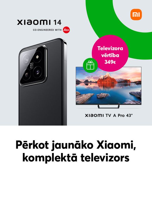 Pērkot jaunāko Xiaomi 14 telefonu, komplektā Xiaomi 43 collu televizors 349 eiro vērtībā