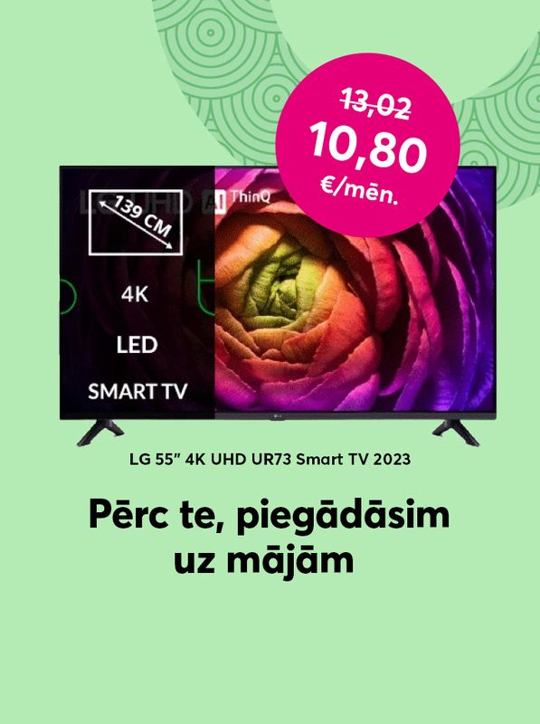 Iegādājies kvalitatīvo LG 55 collu televizoru tagad par īpaši iepriecinošu cenu 