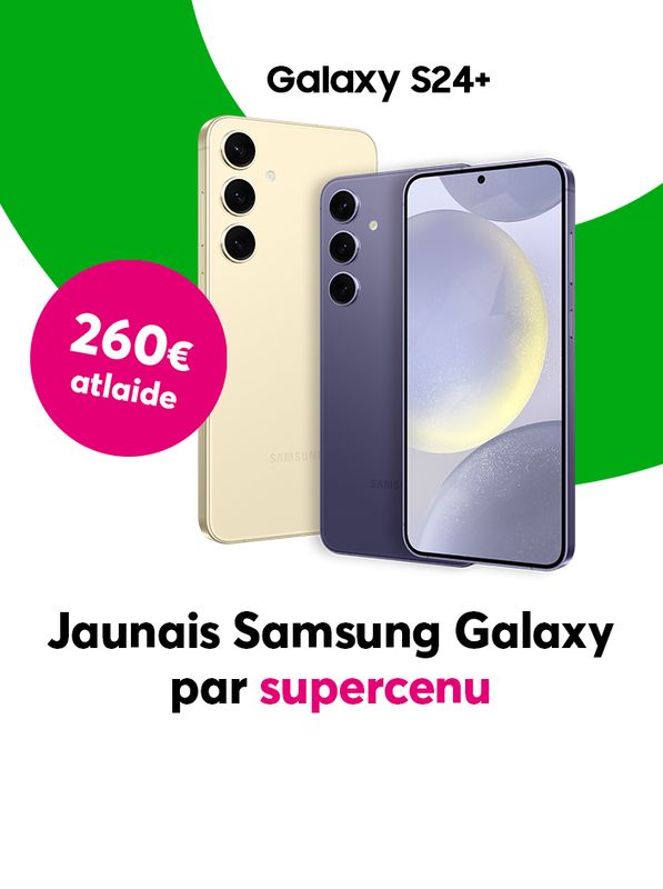 Jaunais Samsung Galaxy S24 plus ar superatlaidi - 260 eiro
