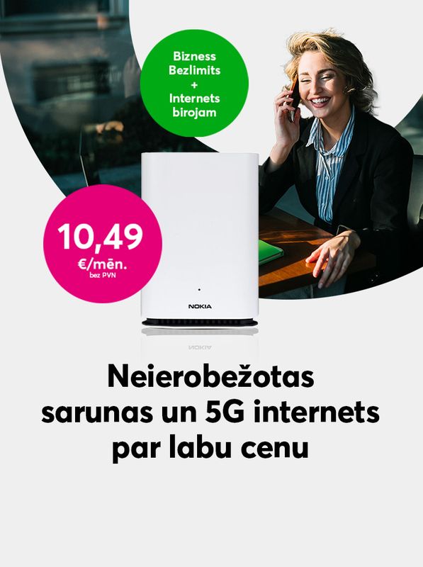 Neierobežotas sarunas un 5G internets par 10,49 eiro mēnesī
