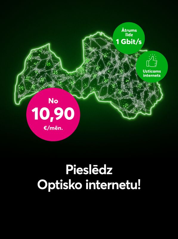 Uzticams un fiksēts interneta ātrums no 10,90 eiro mēnesī