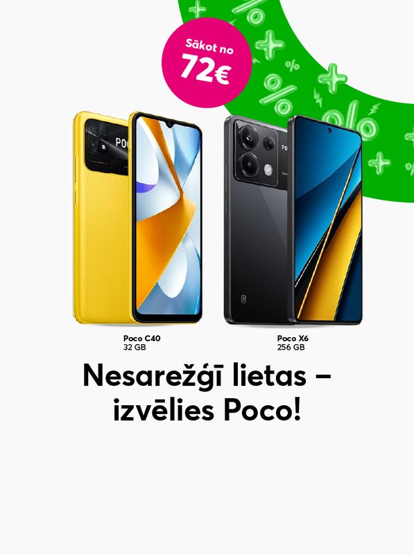 Nesarežģī lietas un uzvēlies Poco telefonu sākot no 72 eiro