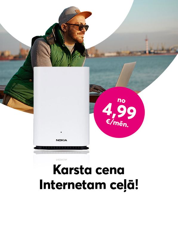 Karsta cena Internetam ceļā - no 4,99 eiro mēnesī