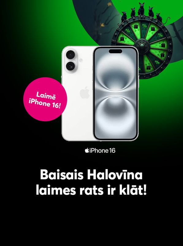 Baisais Halovīna laimes rats ir klāt - laimē vērtīgus atlaižu kuponus vai Apple iPhone 16