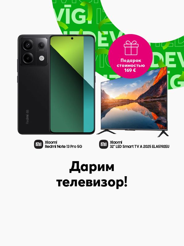 Дарим телевизор! Купи Xiaomi Redmi Note 13 Pro и получи в подарок 32-дюймовый Xiaomi Smart TV