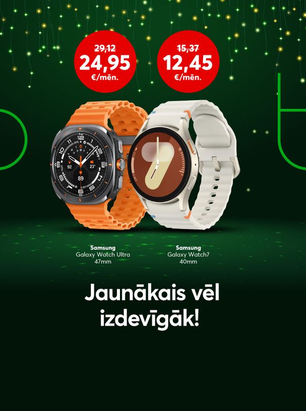 Jaunākie Galaxy Watch viedpulksteņi ar atlaidi līdz 100 eiro