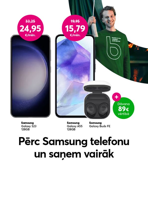 Pērc Samsung telefonu un saņem vairāk