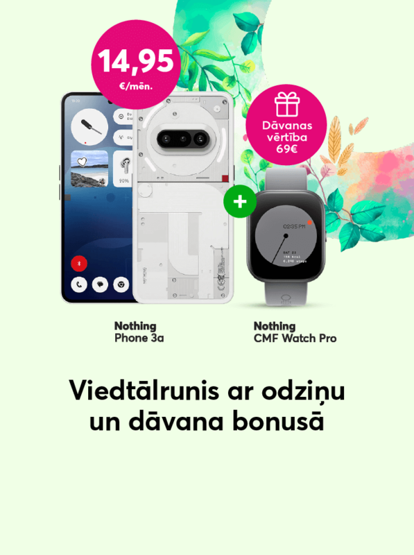 Pērkot jauno Nothing Phone (3a), dāvanā viedpulkstenis