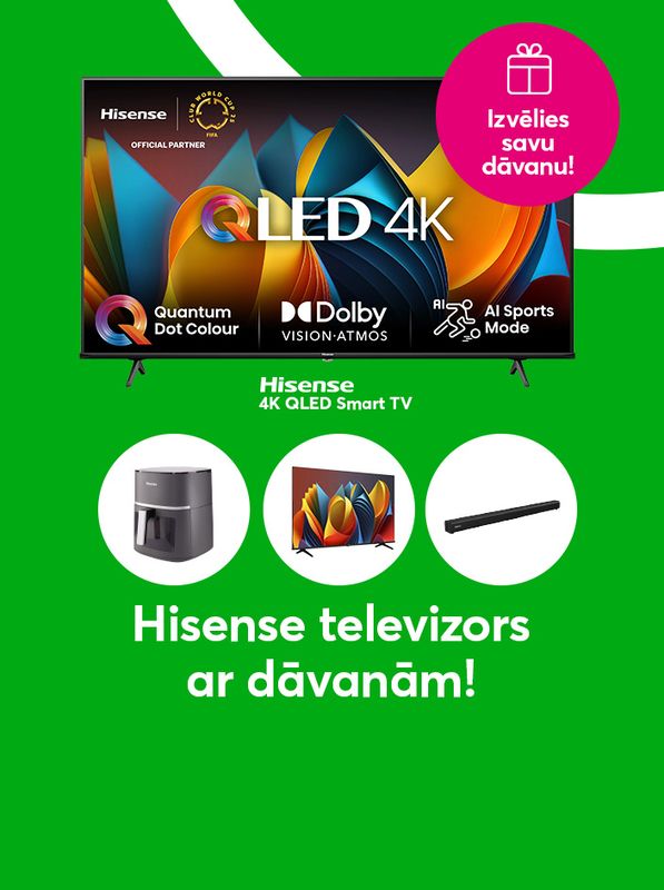 Pērkot Hisense televizoru Bitē, otra ierīce davana!