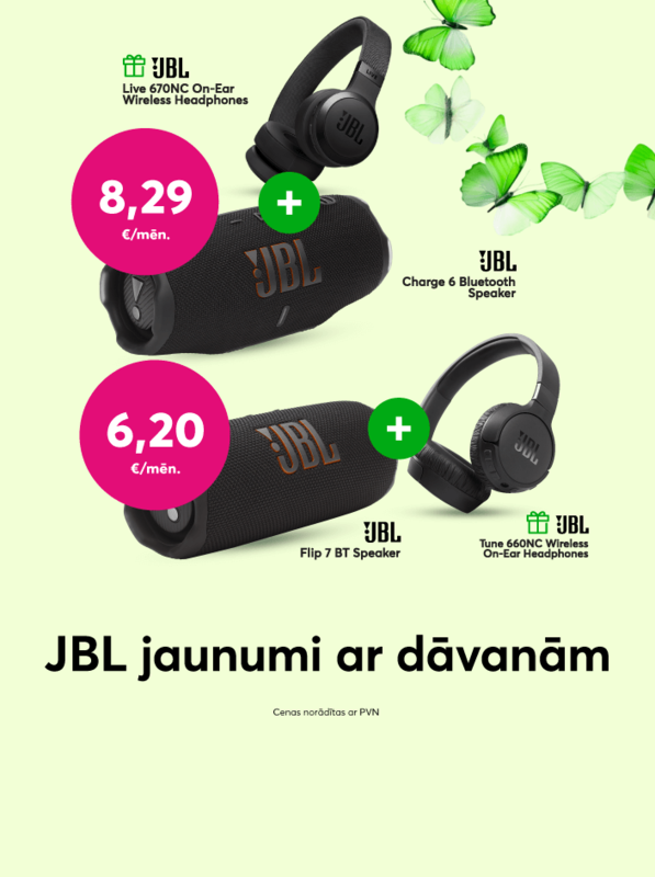 Jaunākie JBL skaļruņi ar dāvanām. 