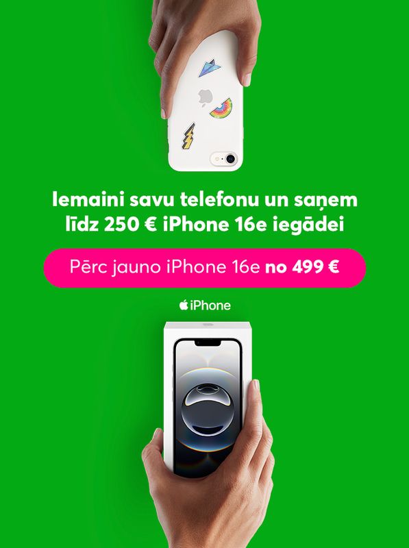 Pērc jauno iPhone 16e no 499 €
