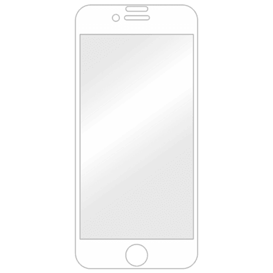 Apple iPhone 6/6S/7/8 aizsargstikliņš (Displex Real Glass 3D White) | Bite