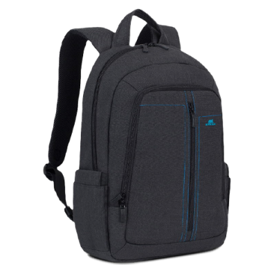RIVACASE 7560 Laptop Canvas Backpack 15.6" | Black | Bite