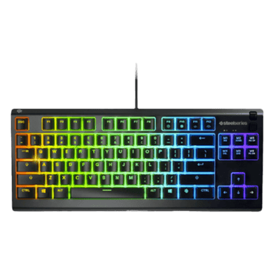 SteelSeries Gaming Keyboard Apex 3 Tenkeyless, RGB LED light, US, Black, Wired, Whisper-Quiet Switch | Bite