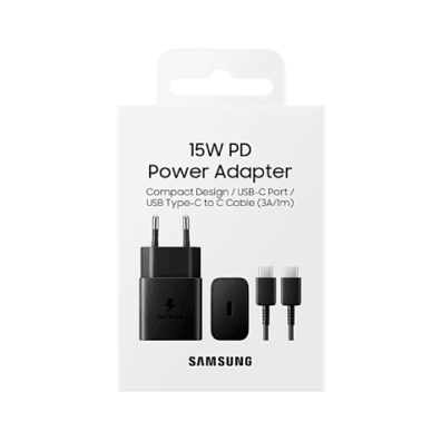 Samsung Power Adapter 15W Type-C (with cable) Black | Bite