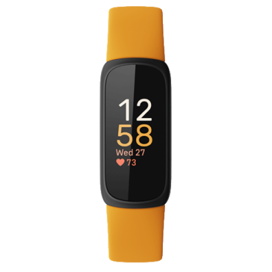 Fitbit Inspire 3 Fitness Tracker, Black/Morning Glow | Bite