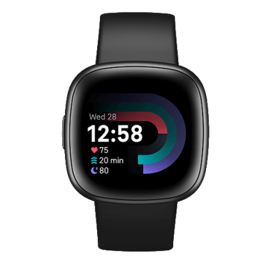 Fitbit Versa 4 Smart Watch Black/Graphite | Bite