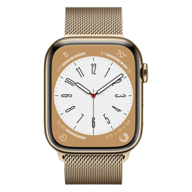 Apple Watch Series 8 GPS + Cellular 45mm Stainless Steel Case with Milanese Loop | Bite